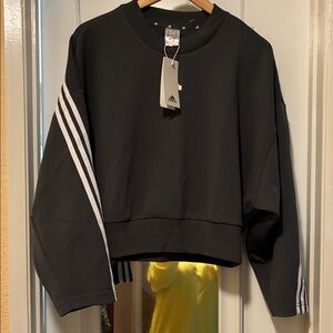Adidas Charcoal Sweatshirt with White Accents